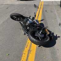 <p>The driver of a minivan ran a red light in Ramapo, striking a motorcyclist, who was treated for non-life-threatening injuries.</p>