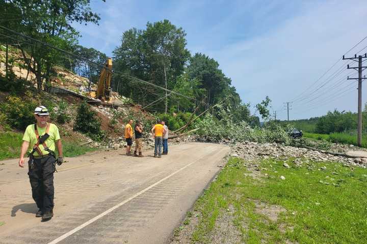 Accidental Blasting Blocks Western Mass Road With Debris: No Time-Frame On Clean-Up, Police Say