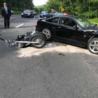 <p>An area motorcyclist died after being hit by a vehicle.</p>