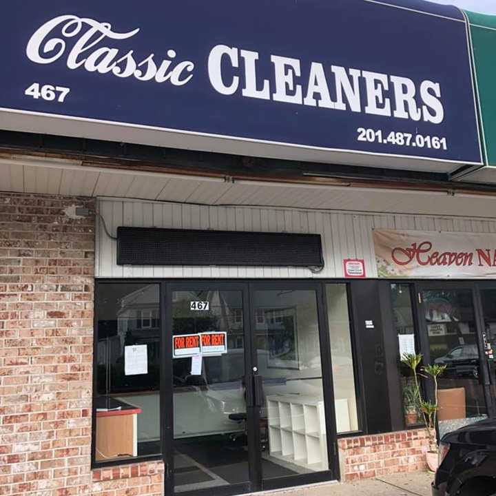 Classic Cleaners on Passaic Street is for rent with an eviction notice on the door.