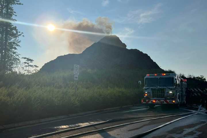 Mulch Pile Fire Burns Overnight, Sending Smoke Over I-95 Hours In Stafford County