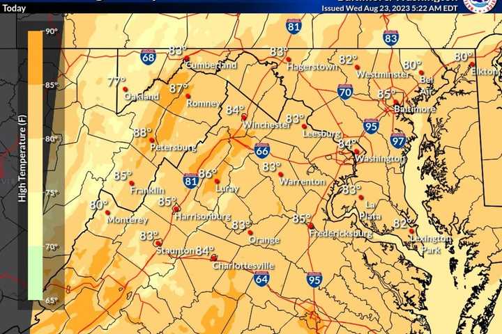 Possible Showers, Thunderstorms To Close Out Sunny Week In Virginia: Forecasters