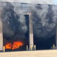 <p>The fire at the Orange County transfer station.</p>