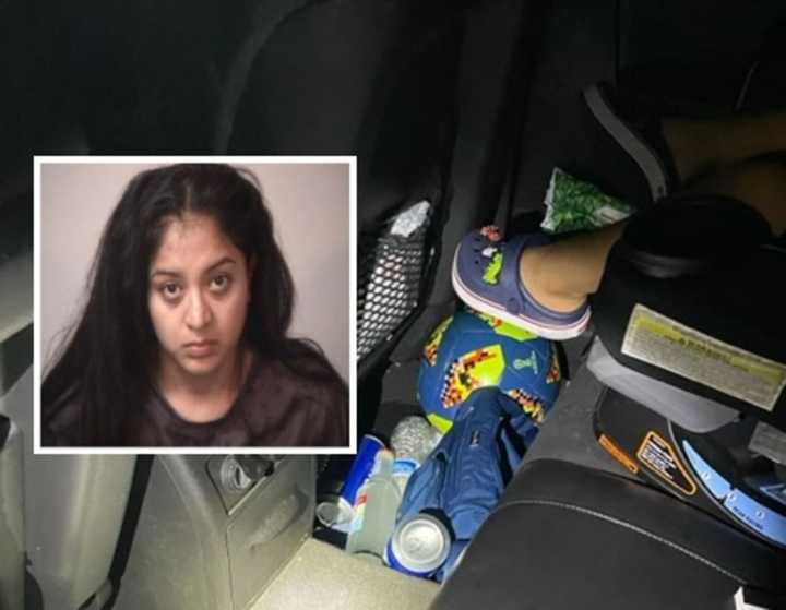 Silvia Herrera Hernandez had empty and full cans of beer in her vehicle, along with a 2-year-old child, authorities said.