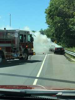 Woman Rescued From Burning Car On I-95