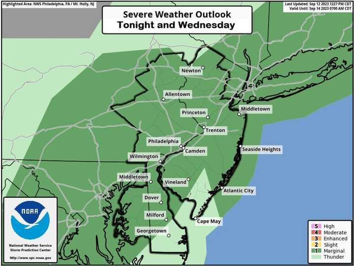 Severe weather outlook Sept. 13.