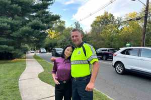 Lucy Liu Poses With Police Amid Movie Filming In North Jersey