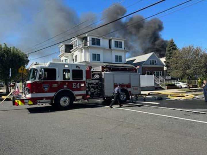 A four-alarm fire in Bayonne.