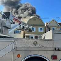 <p>A four-alarm fire in Bayonne.</p>