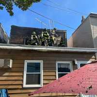 <p>A four-alarm fire in Bayonne</p>