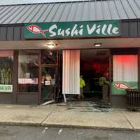 <p>A vehicle drove into the front of the SushiVille restaurant in Rockland County.</p>