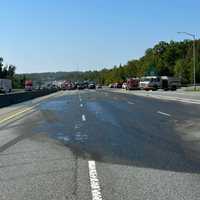 <p>The fuel spill on I-95</p>