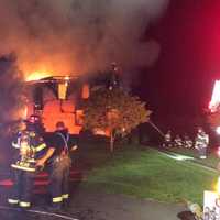 <p>Firefighters battle the Locust Road fire.</p>