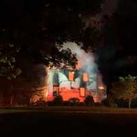 <p>A Greenwich home was consumed by fire.</p>