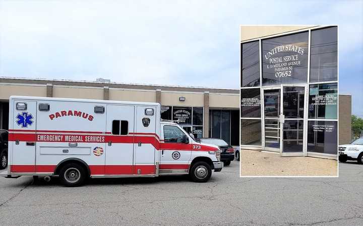 Outside the Paramus Post Office on Saturday.