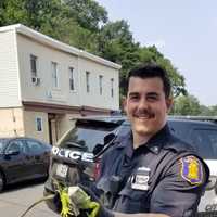 <p>Members of the Yonkers Police Department&#x27;s 3rd Precinct helped rescue an iguana.</p>