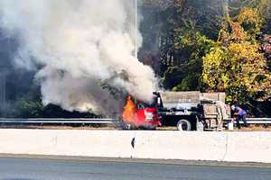 Route 208 Dump Truck Fire Doused