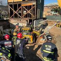 <p>At the scene of the Oct. 28 collapse on Union Avenue in East Rutherford.
  
</p>