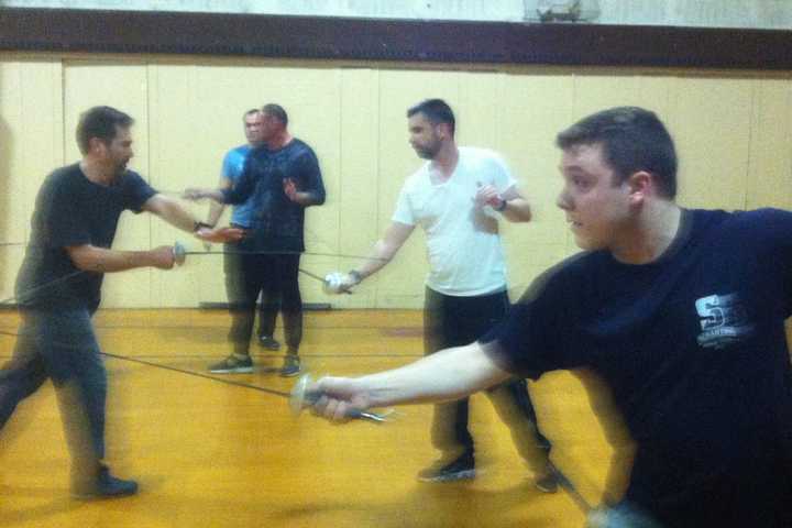 West Milford Players Get Fencing Coaching For Upcoming Show