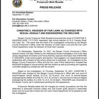 <p>Bergen County Prosecutor&#x27;s Office news release</p>