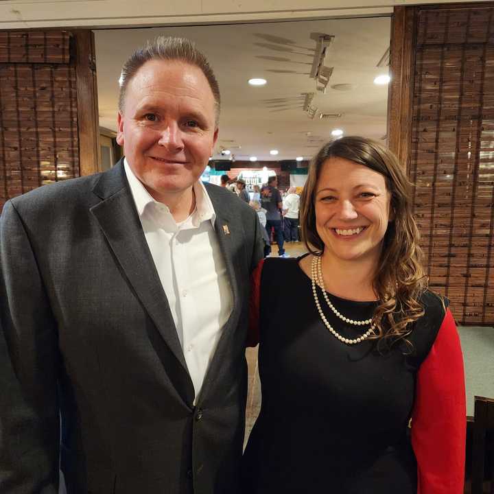 Anthony Rossi and newly-elected Vernon Township Councilwoman&nbsp;Jessica DeBenedetto.