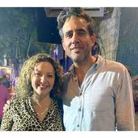 <p>Bobby Cannavale with Donna Vivino</p>