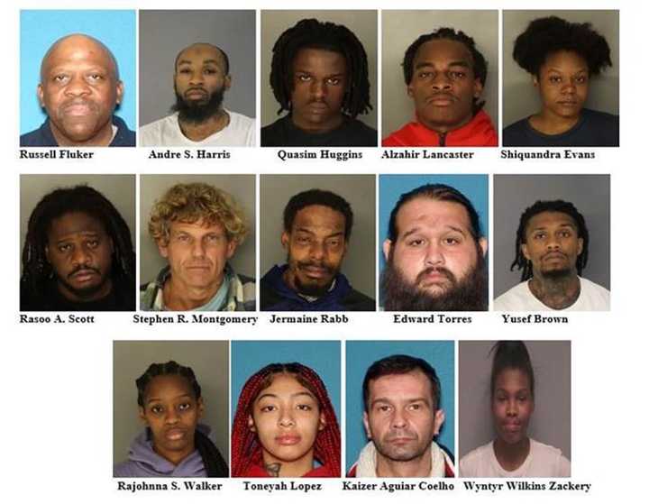 Fourteen fugitives were arrested in Newark last week.