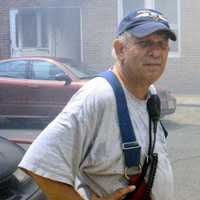 <p>Fellow firefighting and photography veteran and longtime fellow Garfield resident James Wood Sr. got this shot of Wolfson at a job.</p>