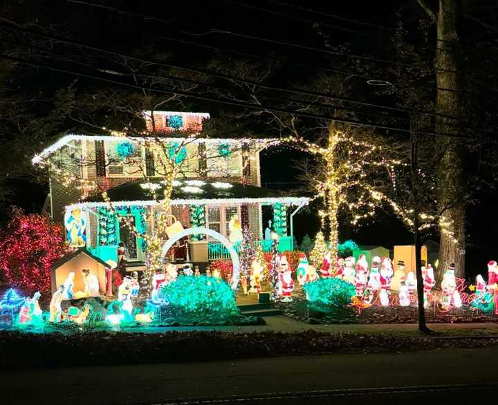 Matt Kaprielian's Christmas lights display in Bergen County, NJ.