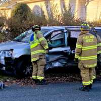 <p>Members of the Fair Lawn Rescue Squad at the intersection of Hartley Place and Rosalie Street.</p>