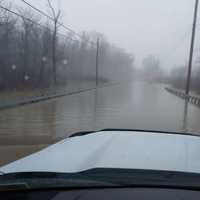 <p>Flooding on Route 9J between Gibbons and Ridge roads in Stuyvesant following heavy rain Monday, Dec. 18.</p>