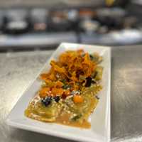 <p>Mushroom stuffed ravioli.&nbsp;</p>