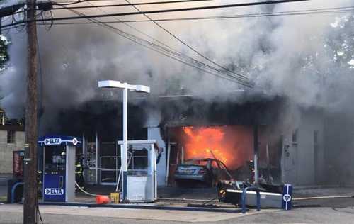 Ramsey Gas Station Blaze: Driver, 44, OK After Car Plows Through Pumps ...