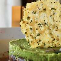 <p>Tuna tartare with avocado and parmesan crisps</p>