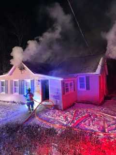 Firefighters Battle Frelinghuysen Chimney Fire