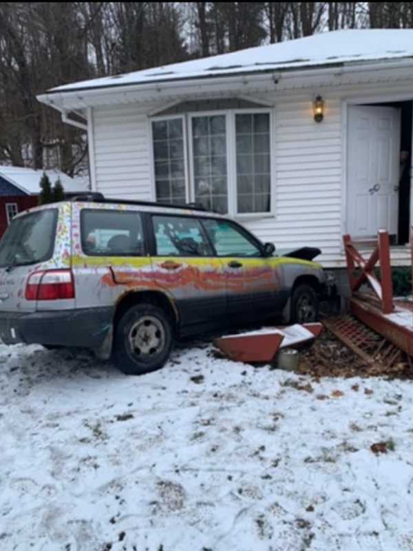 Airborne Car Crashes Into Red Hook Home, Police Say