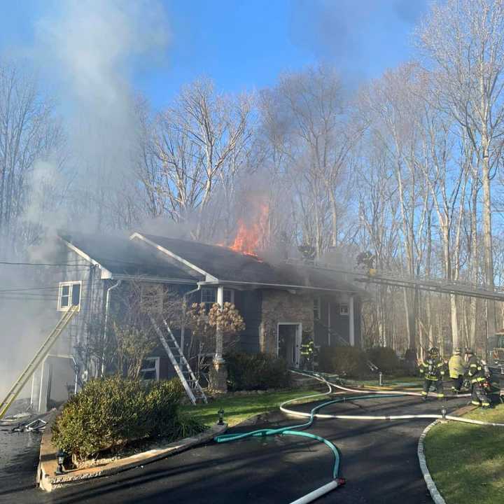 A three-alarm fire in Boonton