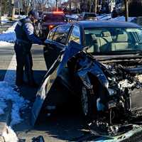 <p>The sedan T-boned the mini school bus in Ridgewood.</p>