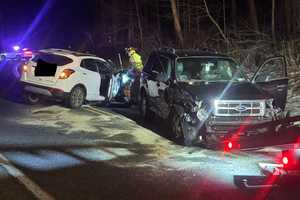 2-Car Crash Causes Fluid Spill On Busy Carmel Road