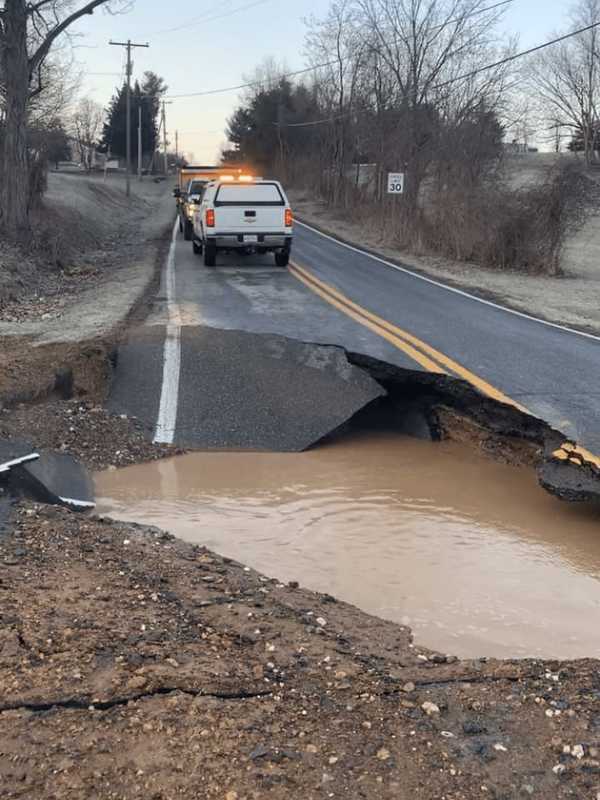 Water Main Break Leads To Lengthy Road Closures In Frederick County