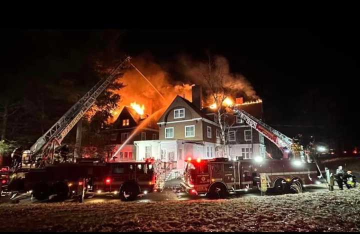 A fire damaged the historic Whitinsville Lasell Manor in Northbridge early Friday morning, March 1.&nbsp;