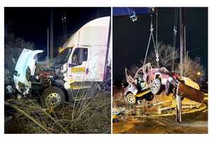 HEROES: Firefighters Free Trapped Driver After Tractor-Trailer, Pickup Collide On Route 17