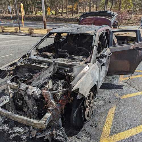 Car Engulfed In Flames At Kinnelon Shopping Center: FD | Morris Daily Voice