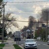 <p>A house fire on Simpson Avenue in Ocean City, NJ, on Monday, Apr. 15, 2024.</p>