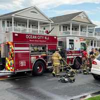 <p>A house fire on Simpson Avenue in Ocean City, NJ, on Monday, Apr. 15, 2024.
  
</p>