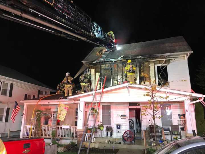 The Hagerstown fire on Chestnut Street.