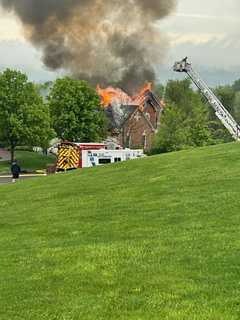 Two-Alarm Fire Engulfs Clinton Home