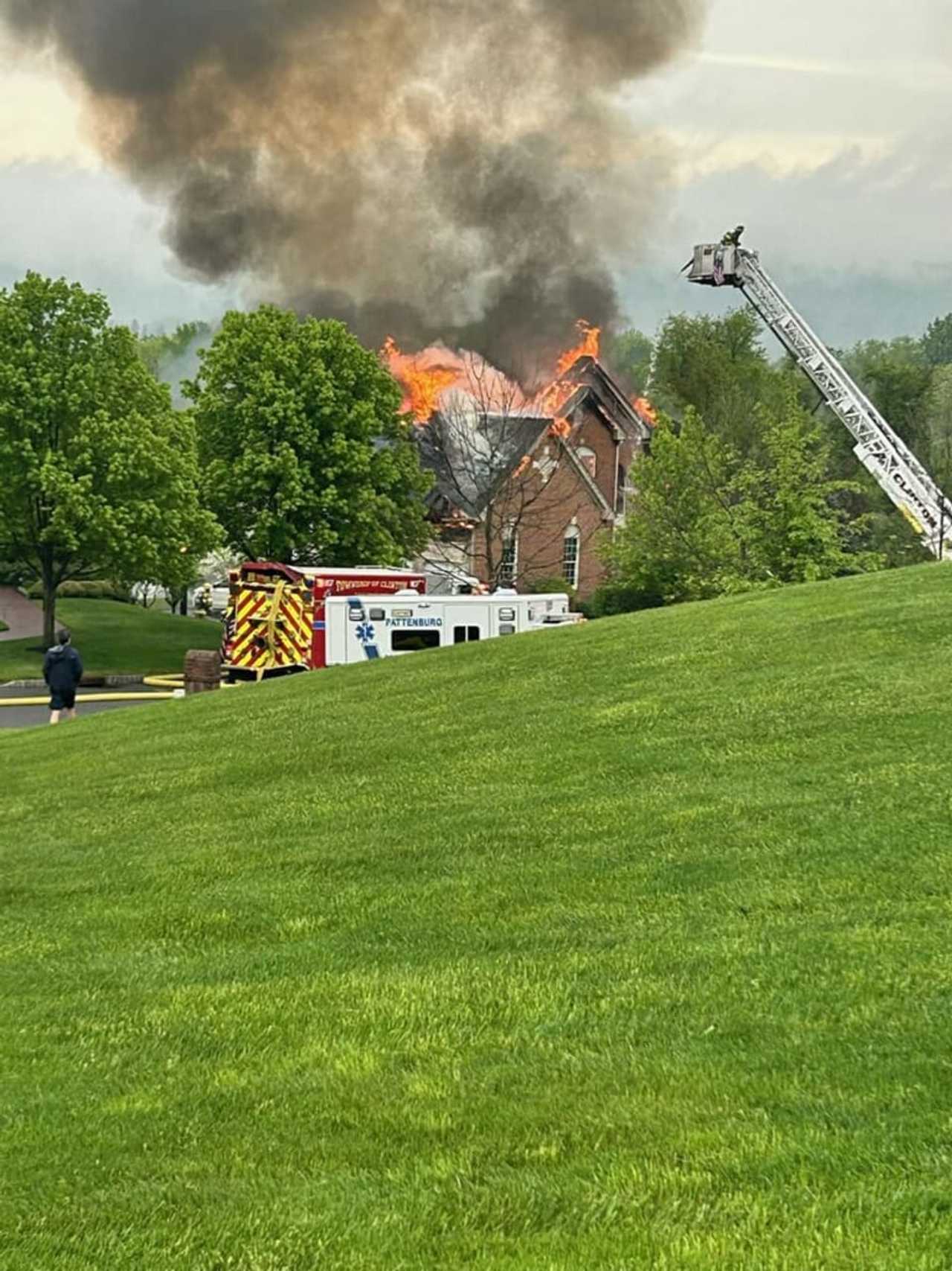 Two-Alarm Fire Engulfs Hunterdon County Home | Parsippany-Troy Hills ...