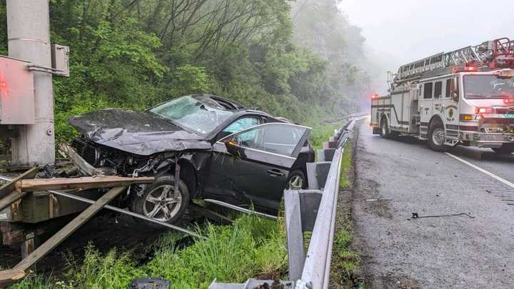 The site of the crash in Harford County.