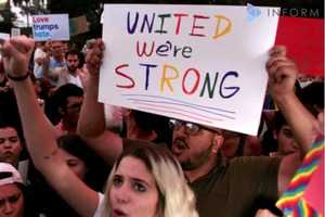 League Of Women Voters Takes Part In Marches On DC, New York City